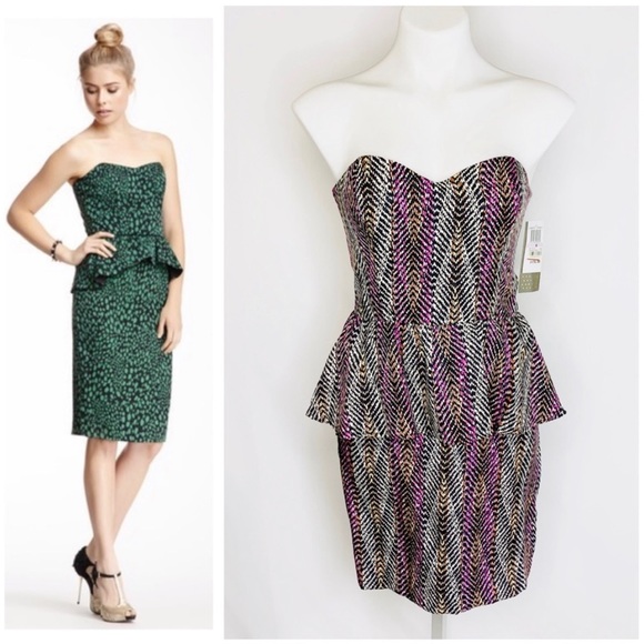 Anthropologie Dresses & Skirts - Corey Lynn Calter Silk Sweetheart Peplum Dress